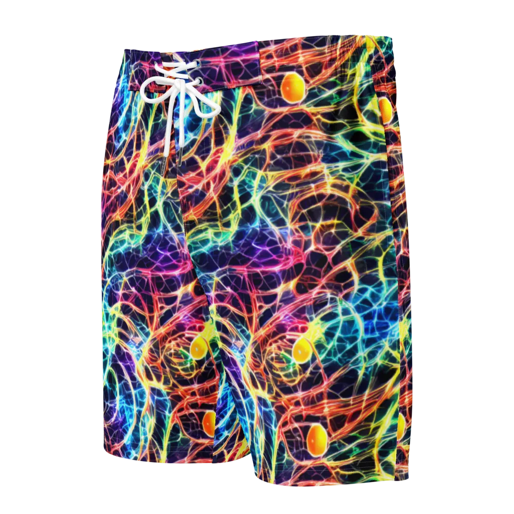 Prismatic Synapse on Men's Board Shorts — Front