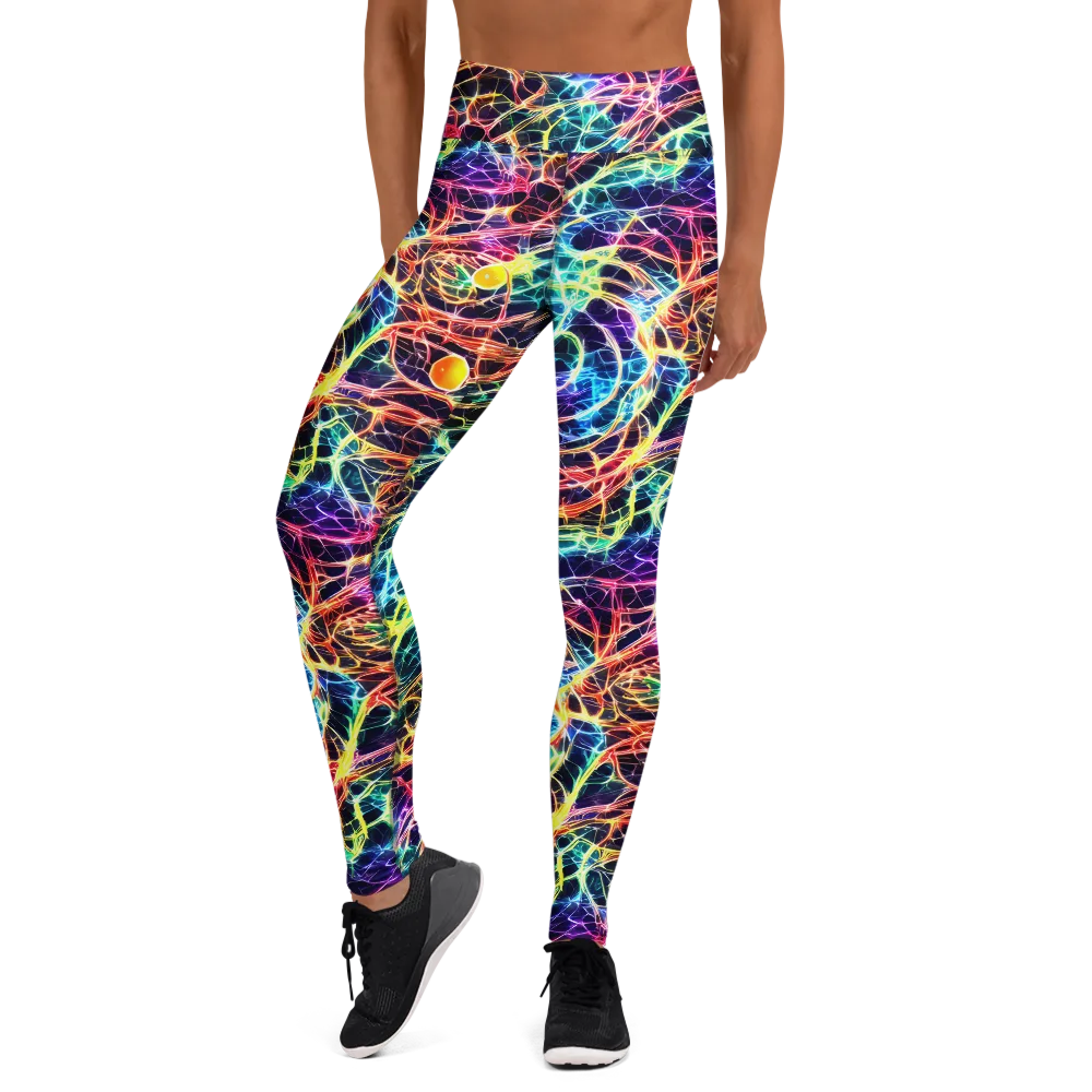 Prismatic Synapse on Yoga Leggings — Front