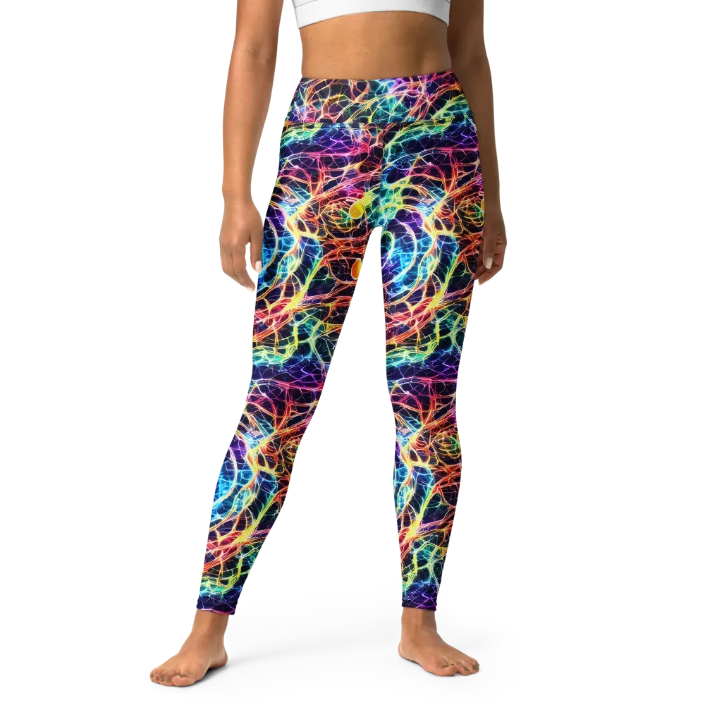 Prismatic Synapse on Yoga Leggings — Front