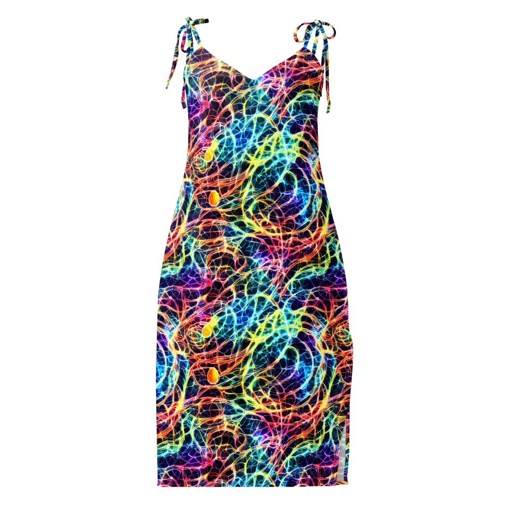 Prismatic Synapse on Slip Dress — Front