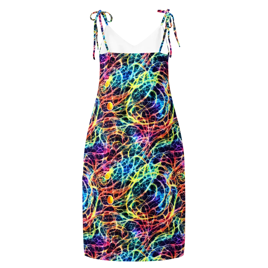Prismatic Synapse on Slip Dress — Back