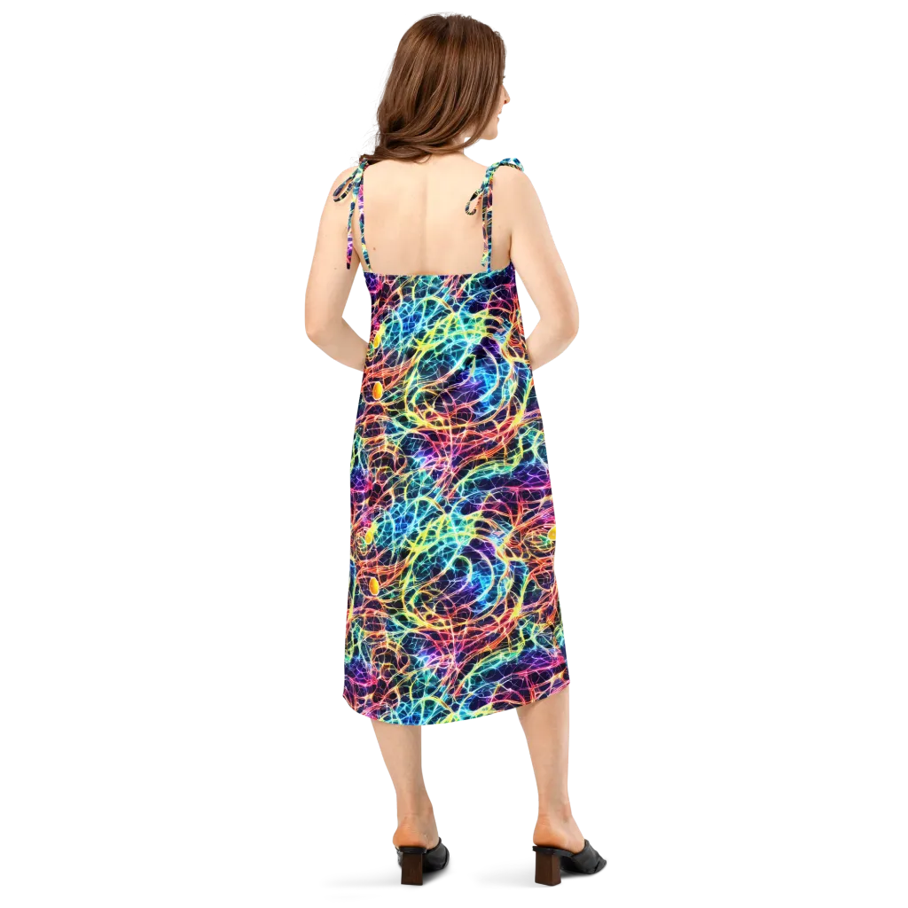 Prismatic Synapse on Slip Dress — Back