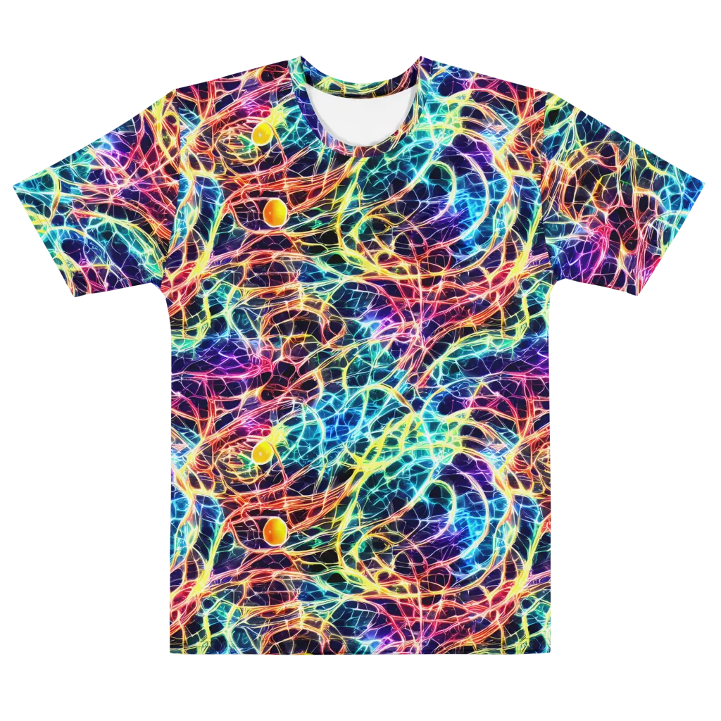 Prismatic Synapse on Men's Cotton Crew Neck T-Shirt — Front