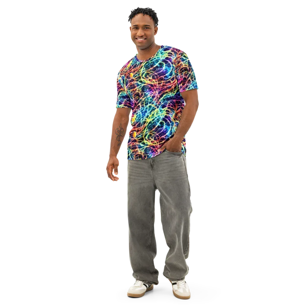 Prismatic Synapse on Men's Cotton Crew Neck T-Shirt — Front