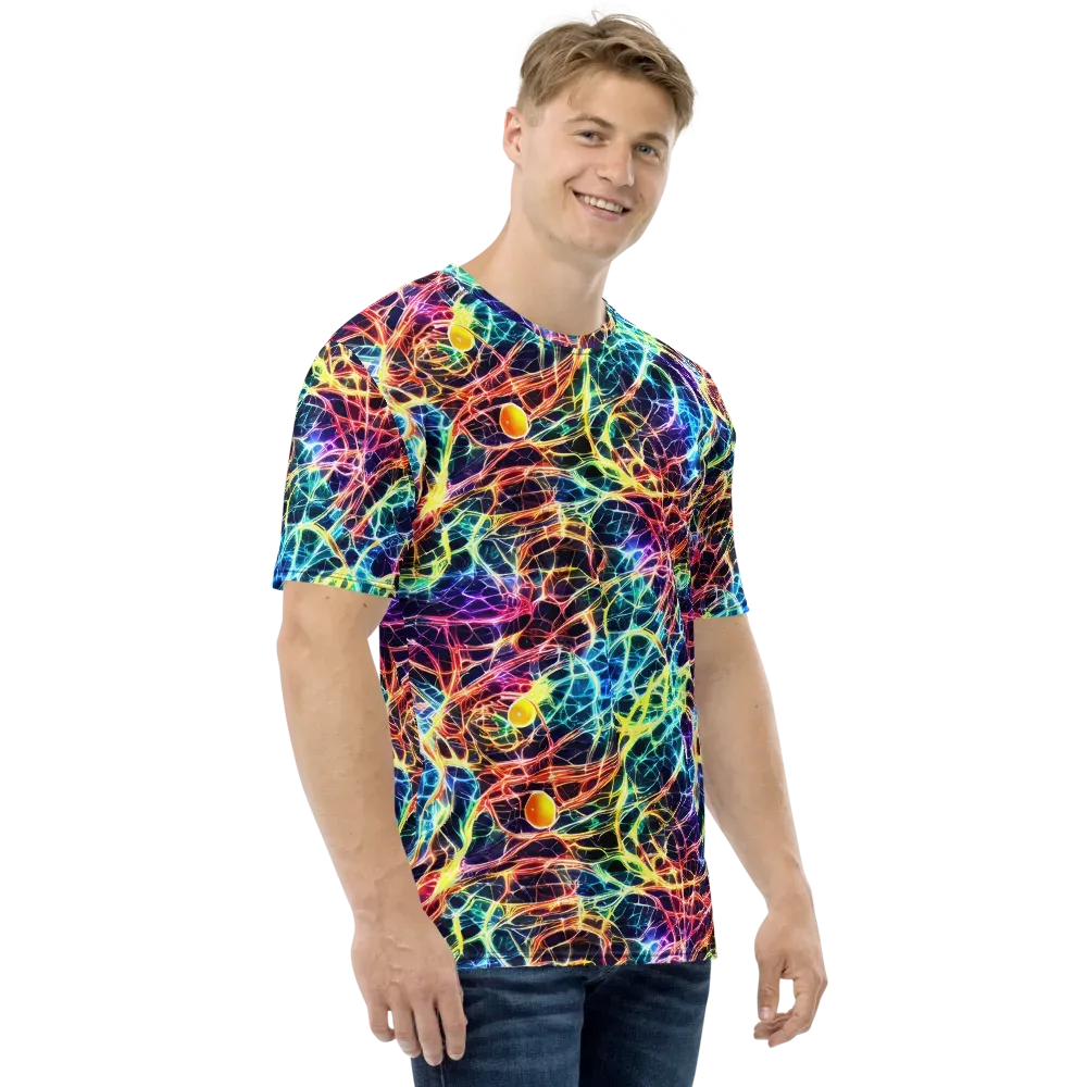 Prismatic Synapse on Men's Crew Neck T-Shirt — Right