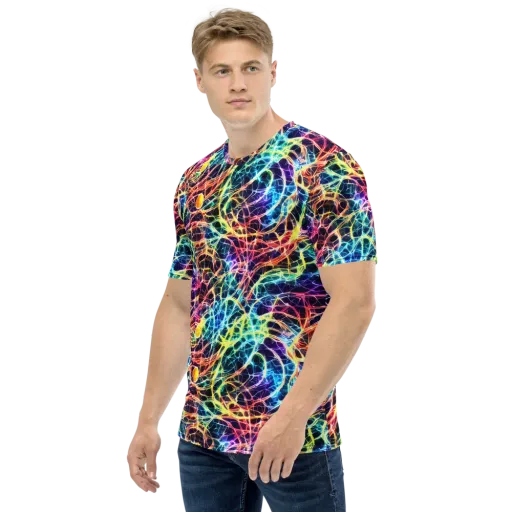 Prismatic Synapse on a Men's Crew Neck T-Shirt