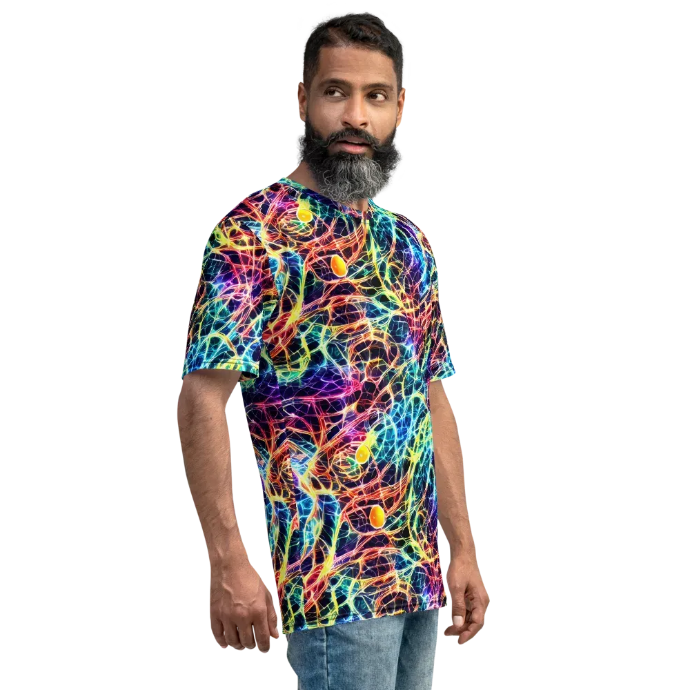 Prismatic Synapse on Men's Crew Neck T-Shirt — Right