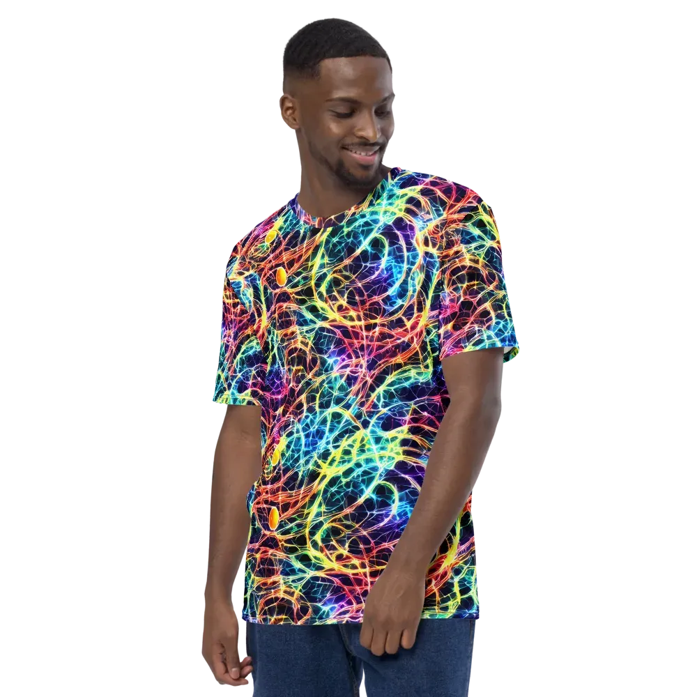 Prismatic Synapse on Men's Crew Neck T-Shirt — Left