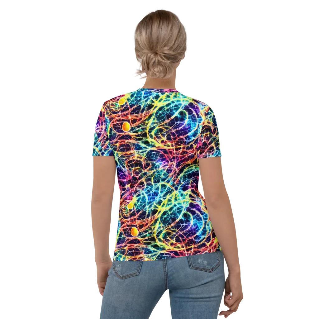 Prismatic Synapse on Women's Crew Neck T-Shirt — Back