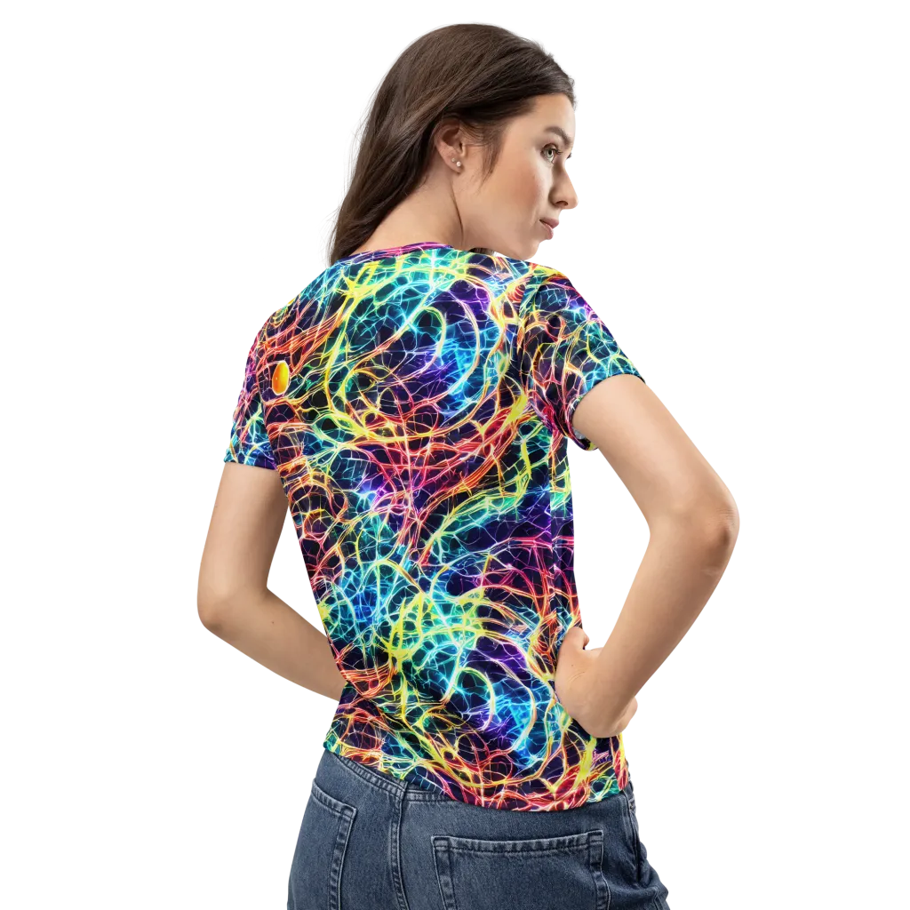 Prismatic Synapse on Women's Crew Neck T-Shirt — Back