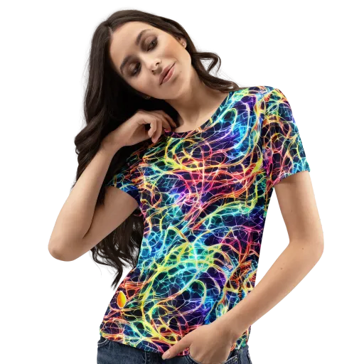 Prismatic Synapse on a Women's Crew Neck T-Shirt
