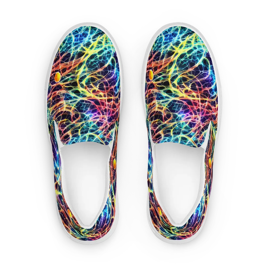 Prismatic Synapse on Men's Slip-On Canvas Shoes — Front