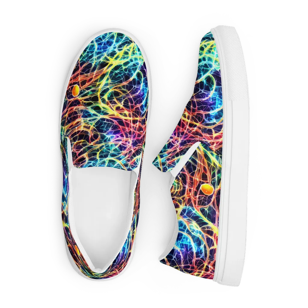 Prismatic Synapse on Men's Slip-On Canvas Shoes — Front