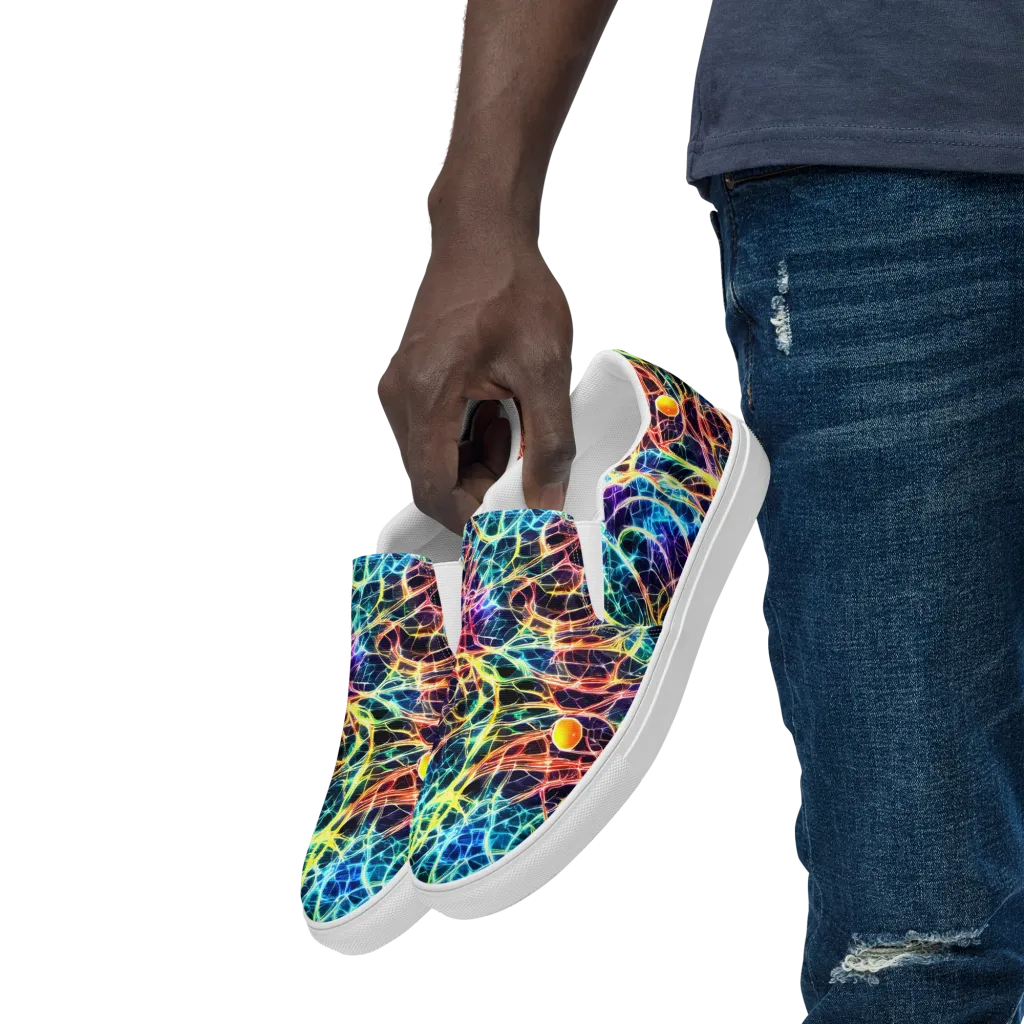 Prismatic Synapse on Men's Slip-On Canvas Shoes — Left Front