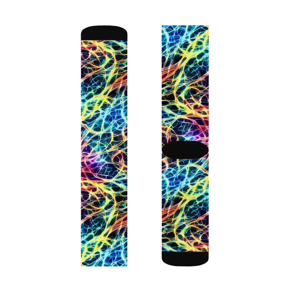 Prismatic Synapse on Socks — Left Sock
