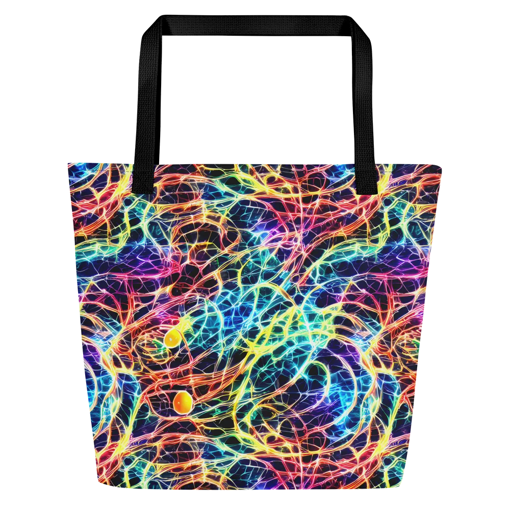 Prismatic Synapse on Large Tote Bag W/ Pocket — Front