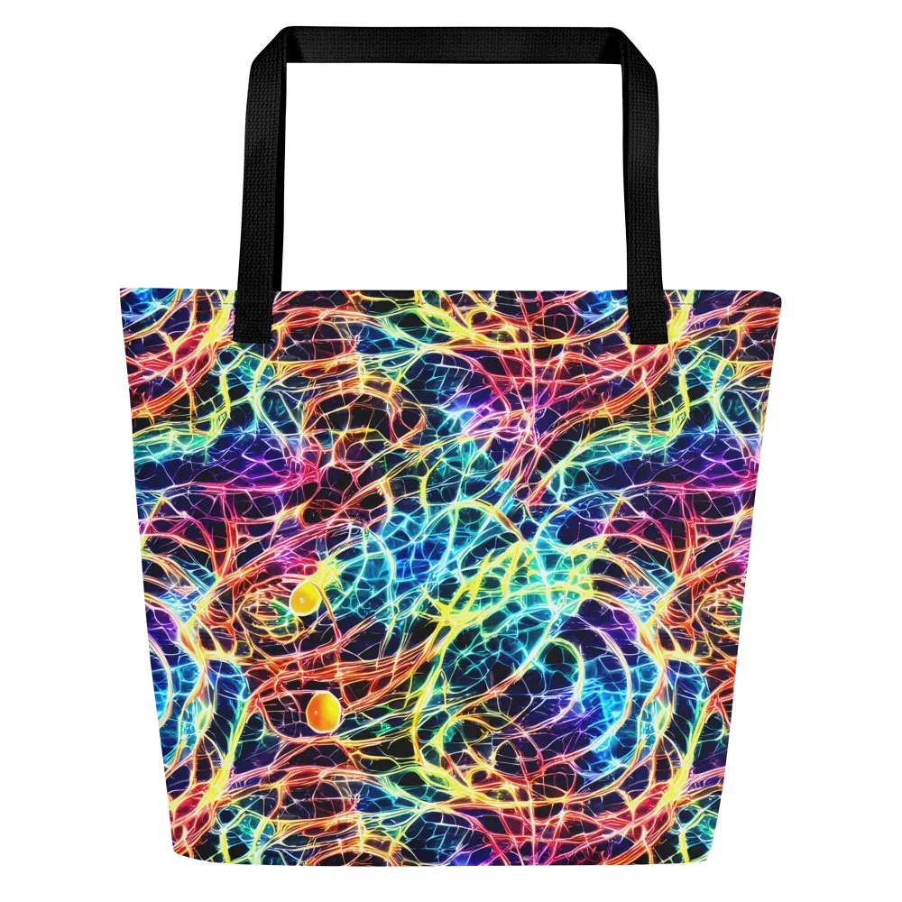 Prismatic Synapse on Large Tote Bag W/ Pocket — Front