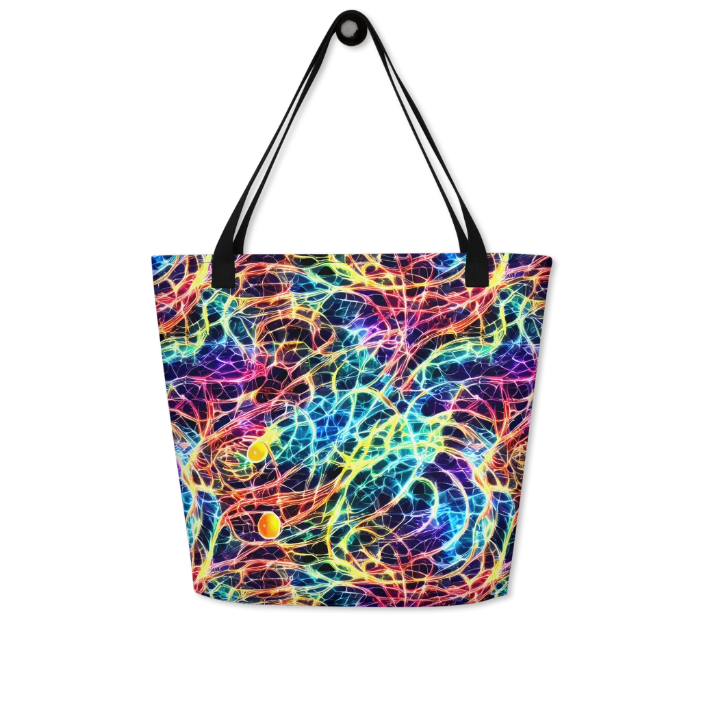 Prismatic Synapse on Large Tote Bag W/ Pocket — Front