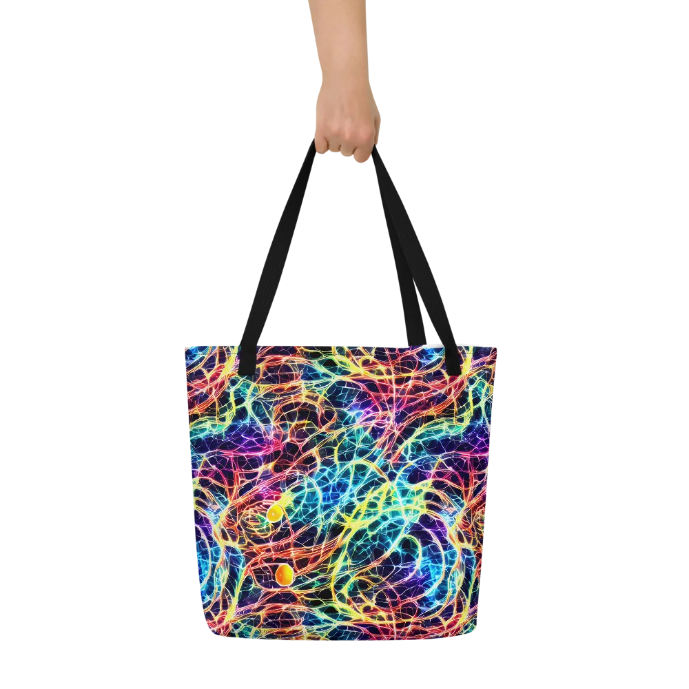 Prismatic Synapse on Large Tote Bag W/ Pocket — Front