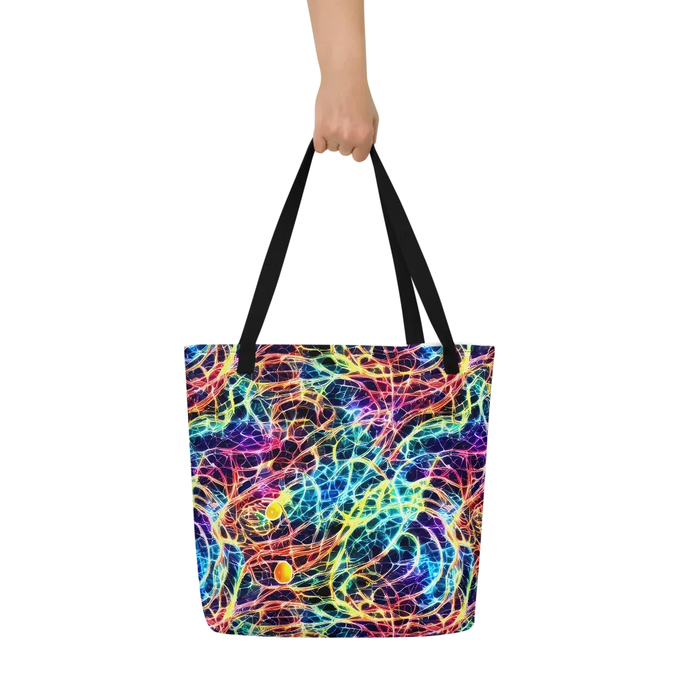 Prismatic Synapse on Large Tote Bag W/ Pocket — Front