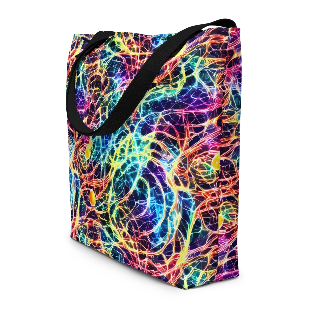 Prismatic Synapse on Large Tote Bag W/ Pocket — Front