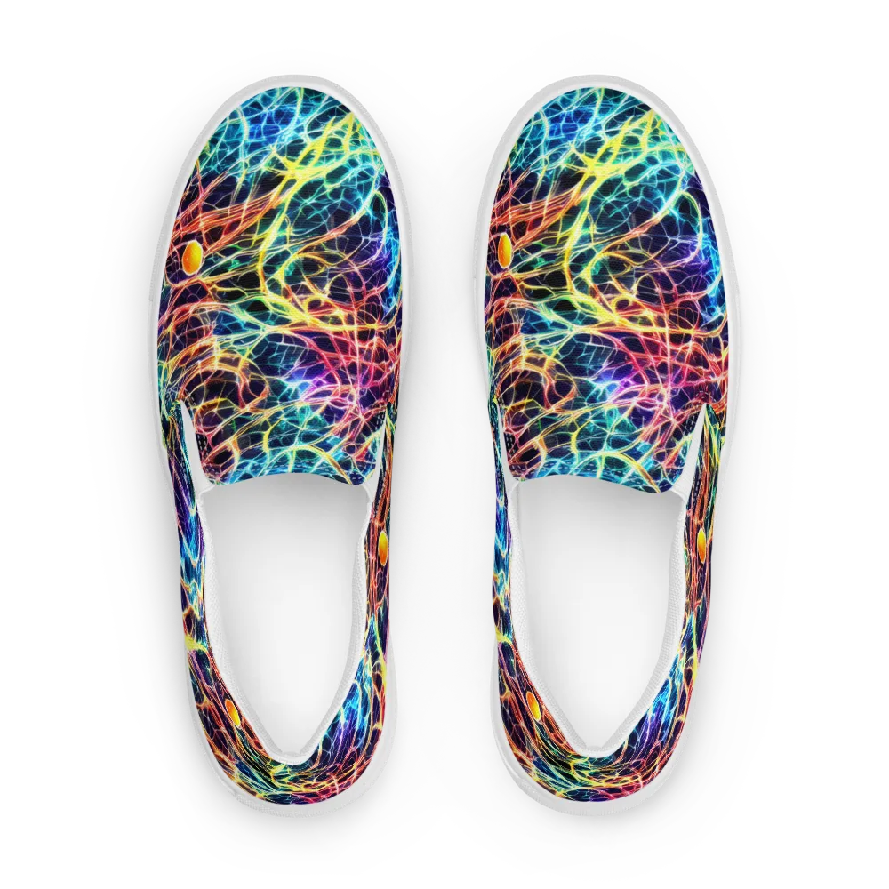 Prismatic Synapse on Women's Slip-On Canvas Shoes — Front