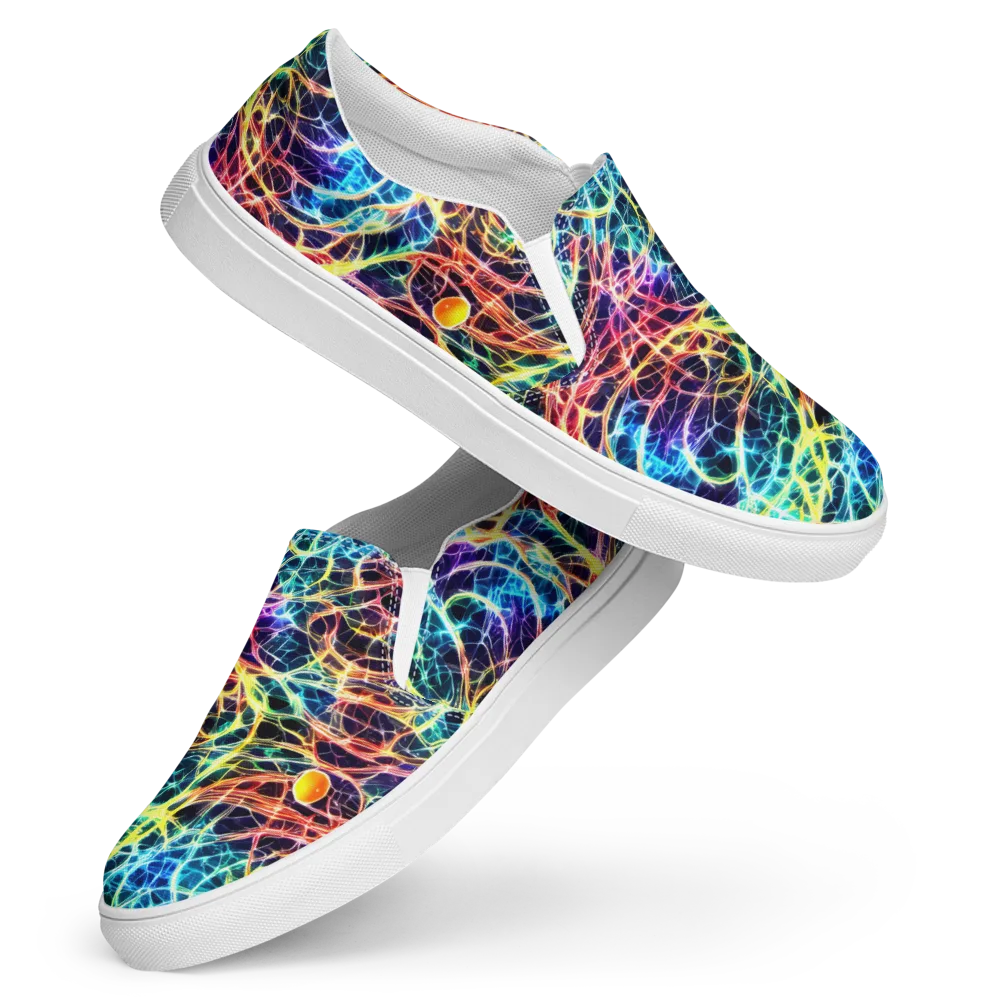 Prismatic Synapse on Women's Slip-On Canvas Shoes — Front