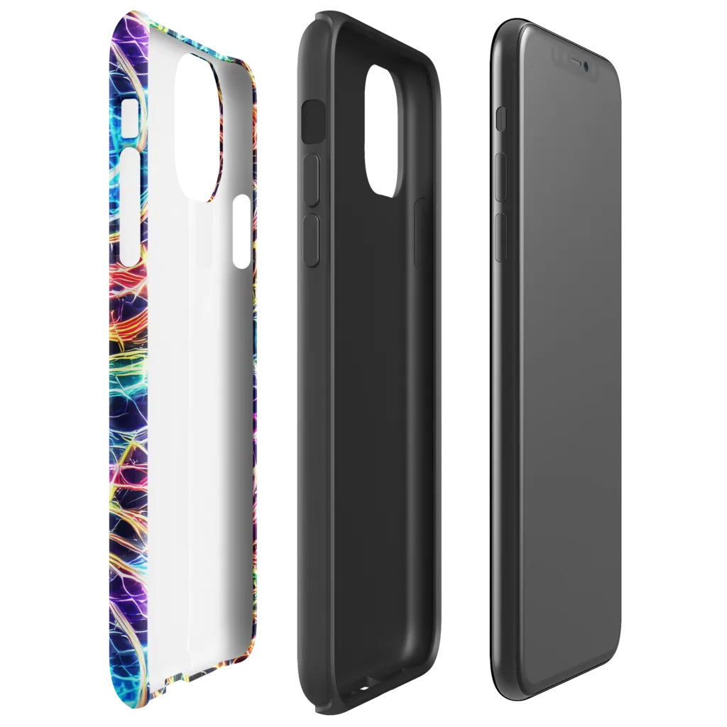 Prismatic Synapse on Tough Case for iPhone® — Right