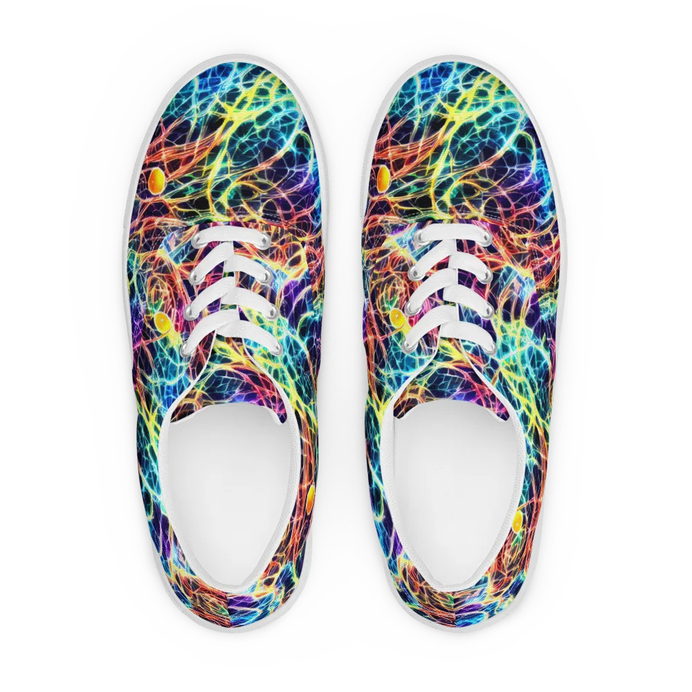 Prismatic Synapse on Men's Lace-Up Canvas Shoes — Front