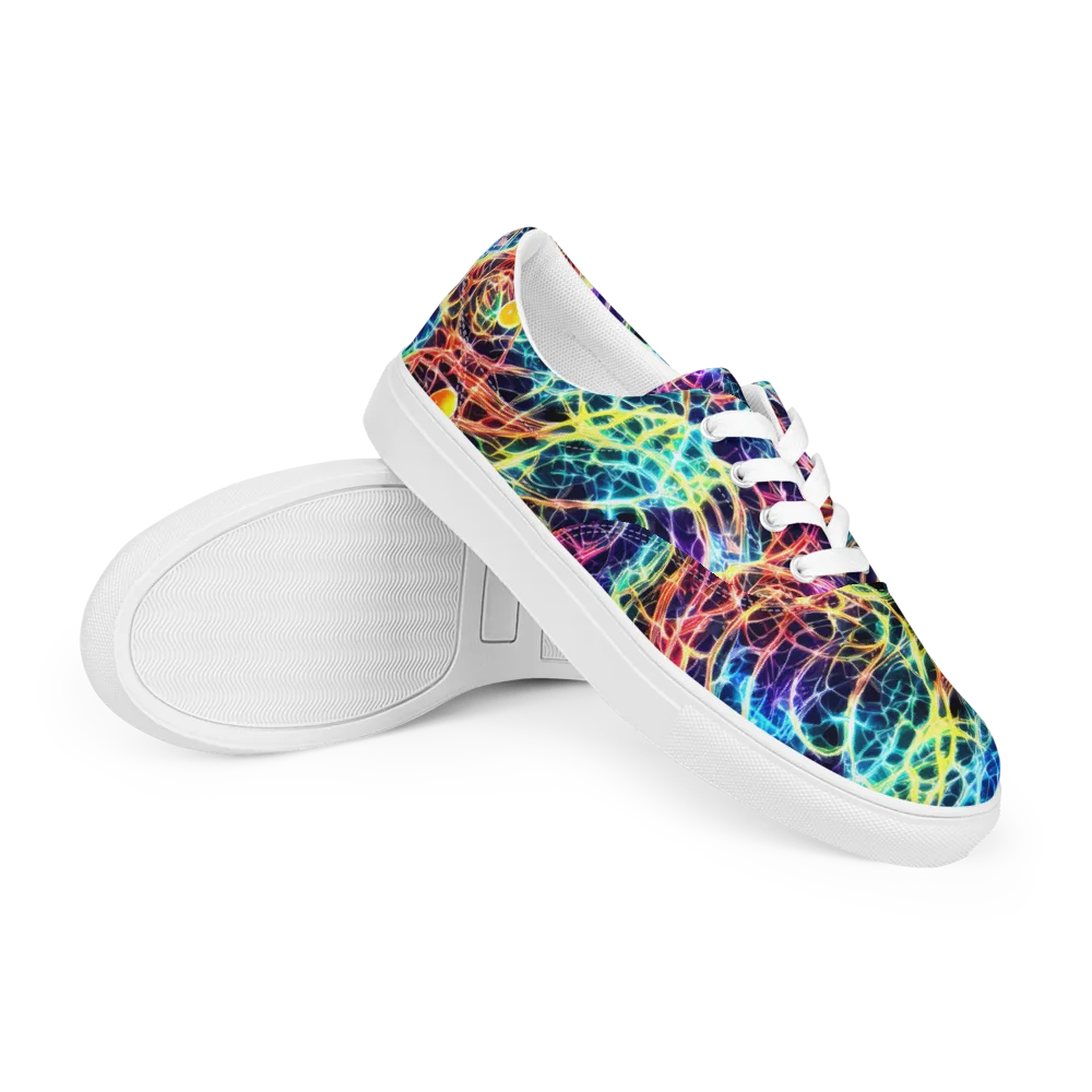 Prismatic Synapse on Men's Lace-Up Canvas Shoes — Right Front