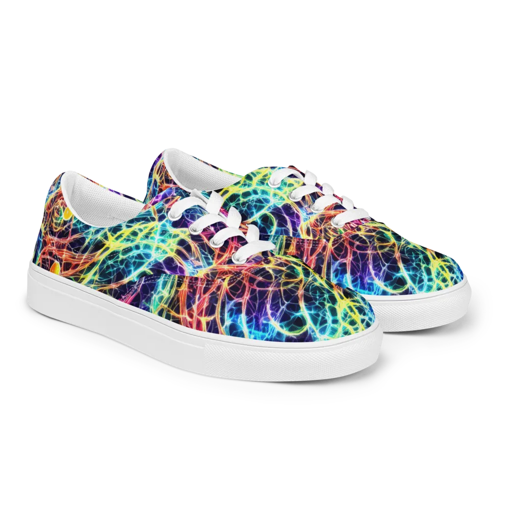 Prismatic Synapse on Men's Lace-Up Canvas Shoes — Right Front