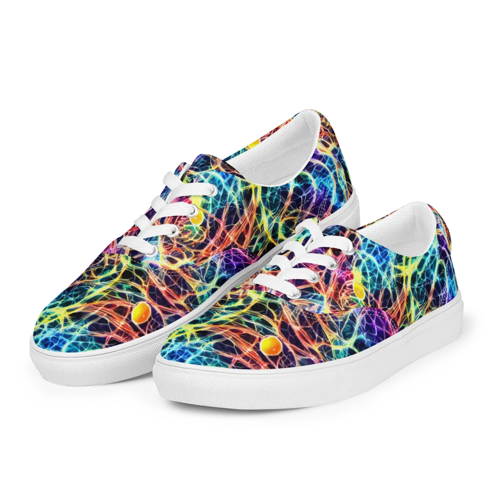 Prismatic Synapse on Men's Lace-Up Canvas Shoes — Left Front