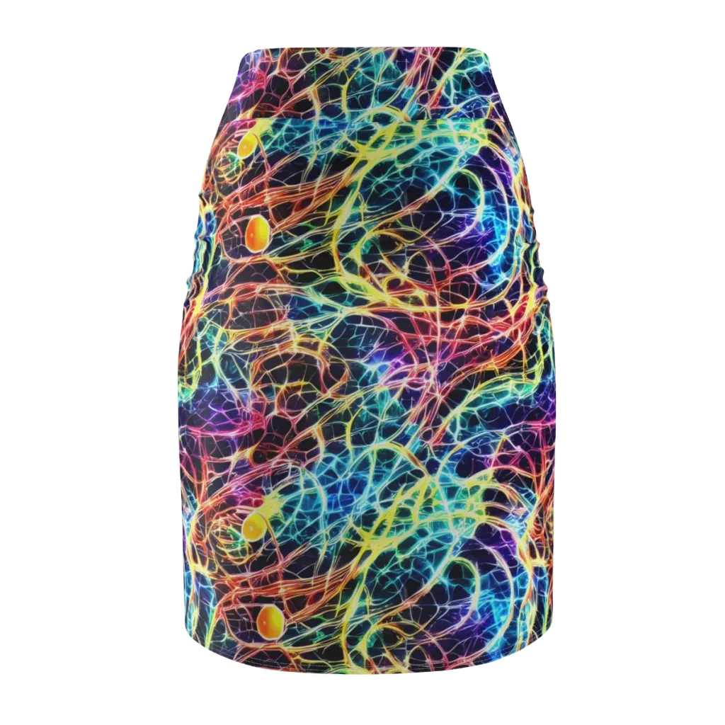 Prismatic Synapse on Pencil Skirt — Back