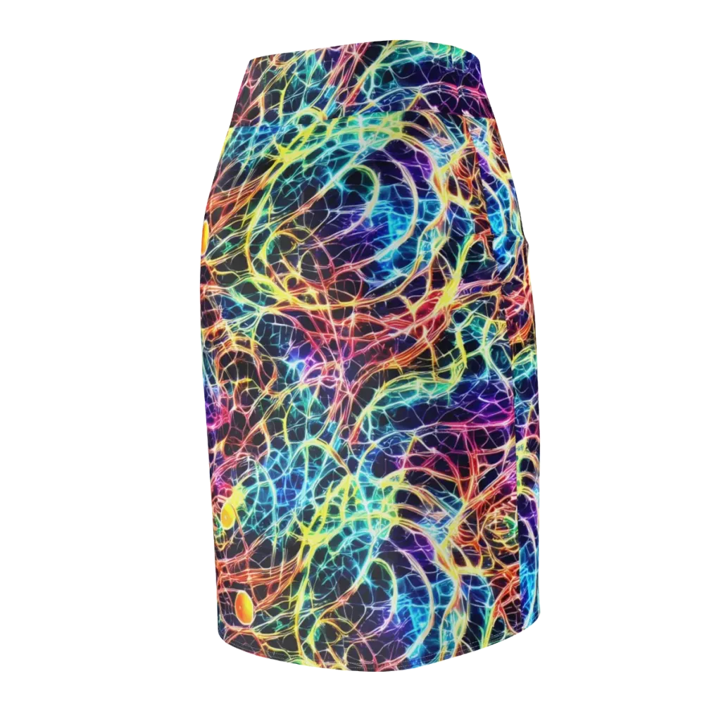 Prismatic Synapse on Pencil Skirt — Back Side