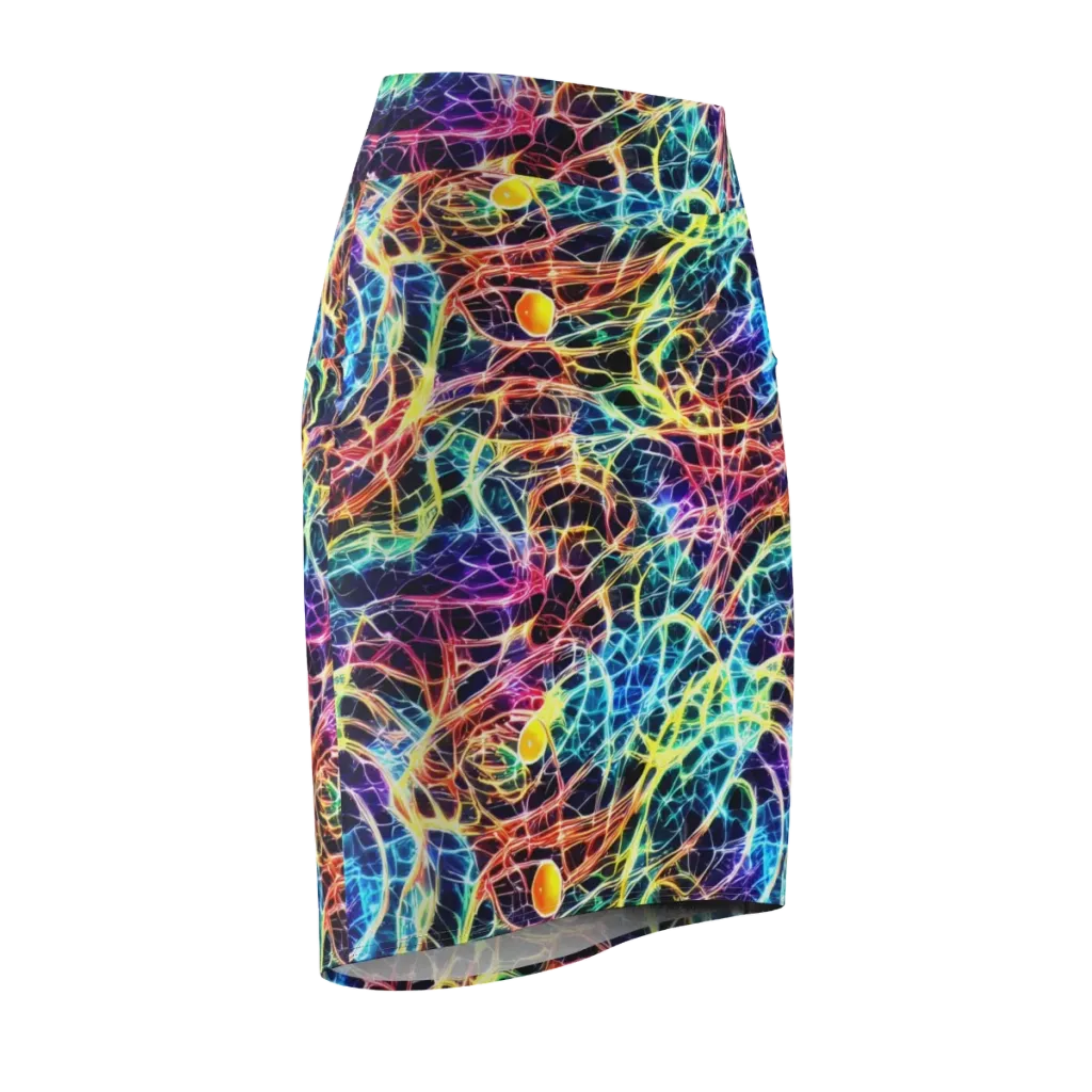Prismatic Synapse on Pencil Skirt — Front Side