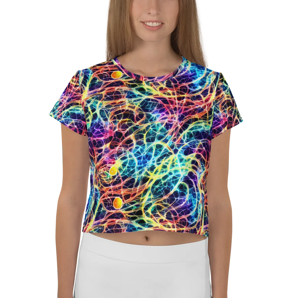 Prismatic Synapse on Crop Tee — Front