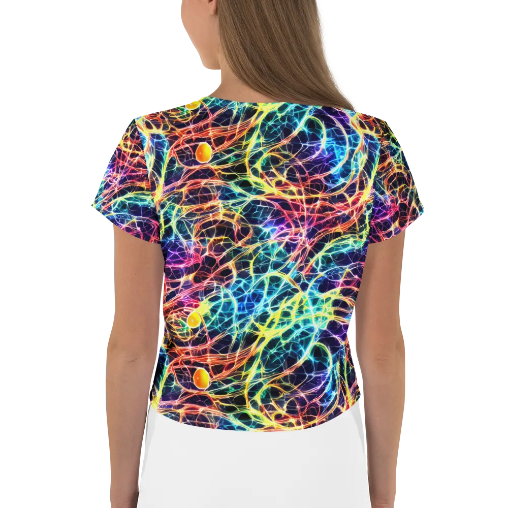 Prismatic Synapse on Crop Tee — Back
