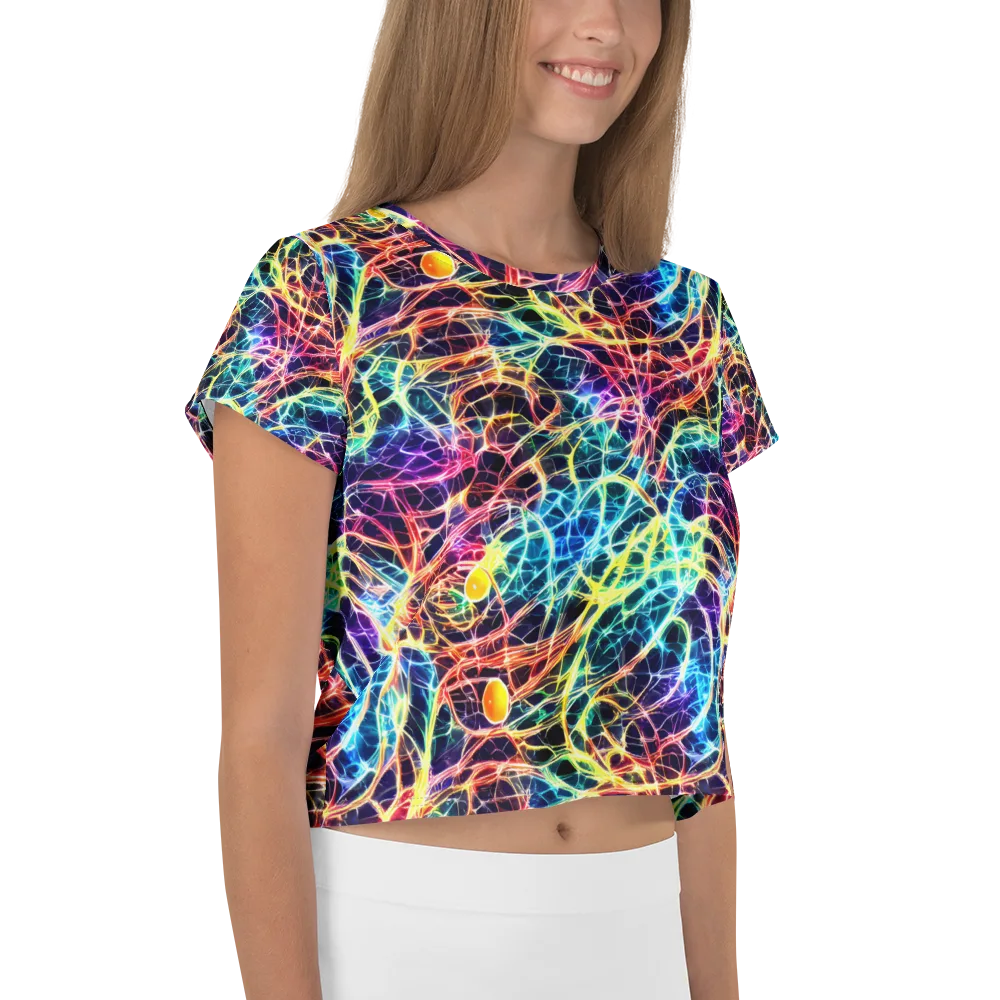 Prismatic Synapse on Crop Tee — Right