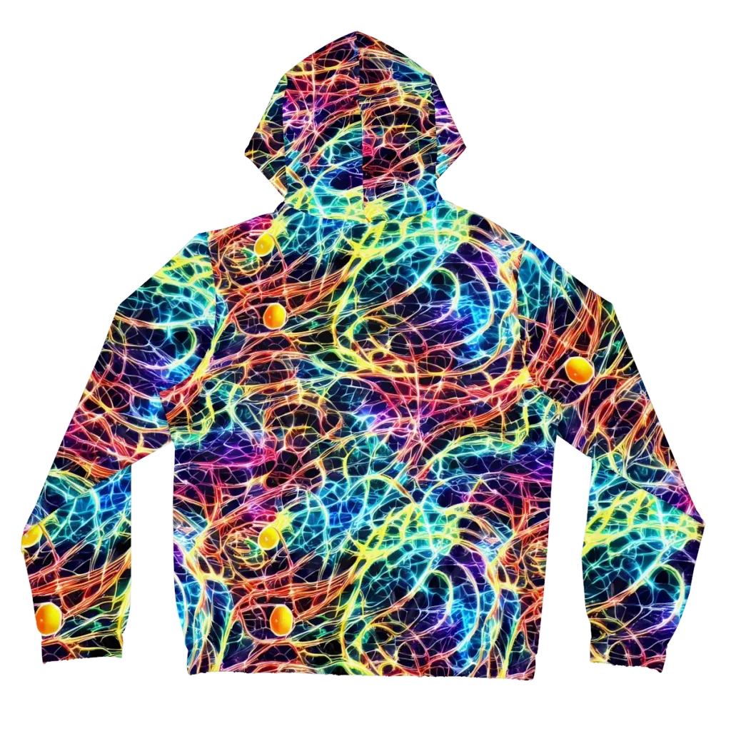 Prismatic Synapse on Women's Full-Zip Hoodie — Back