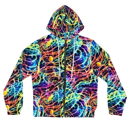 Prismatic Synapse on a Women's Full-Zip Hoodie