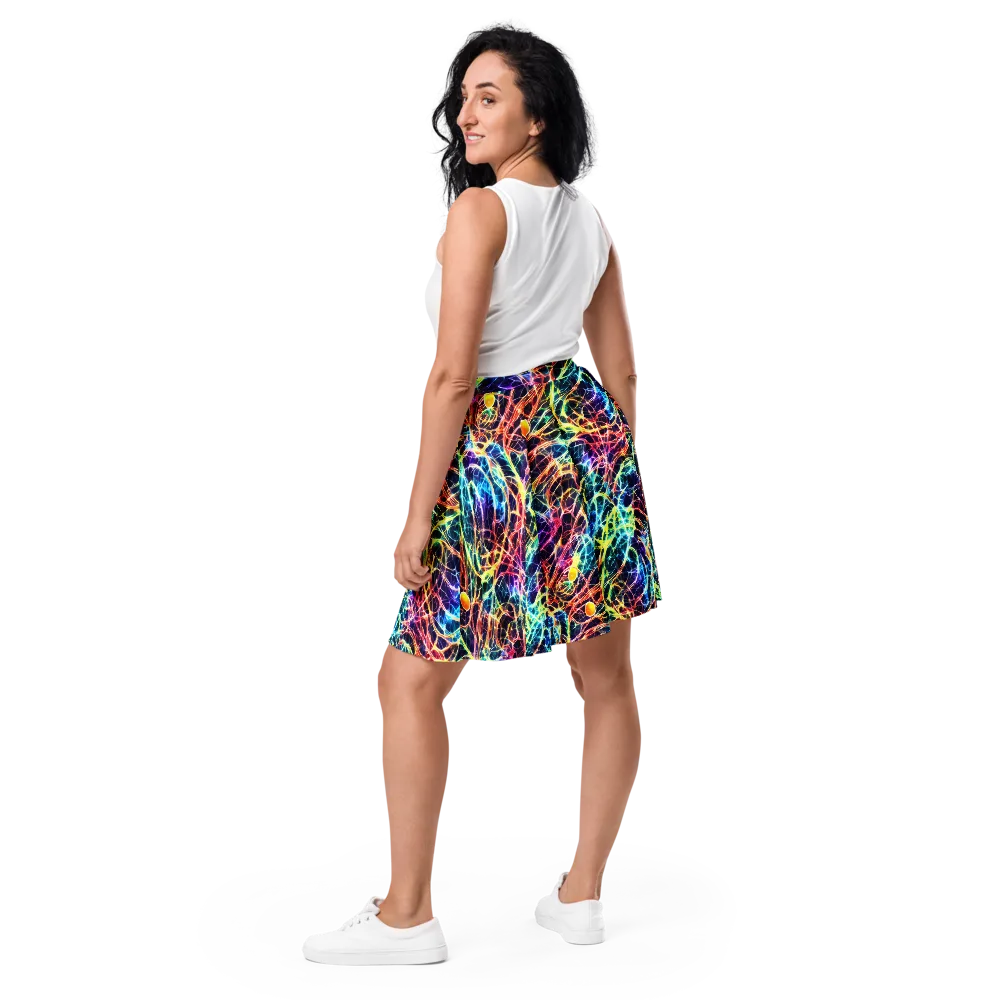 Prismatic Synapse on Skater Skirt — Back