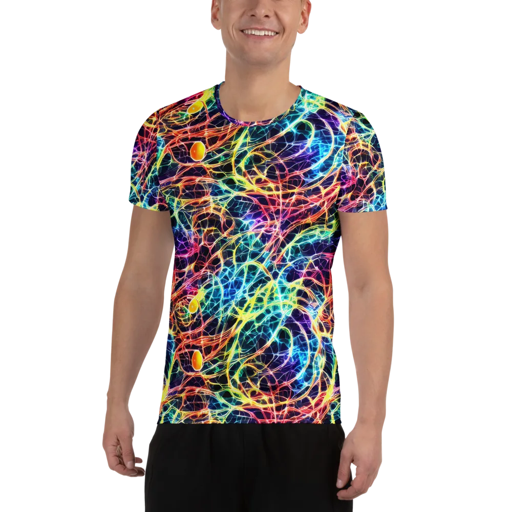Prismatic Synapse on Men's Athletic T-Shirt — Front