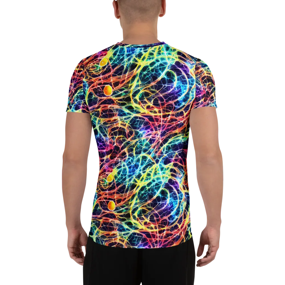 Prismatic Synapse on Men's Athletic T-Shirt — Back