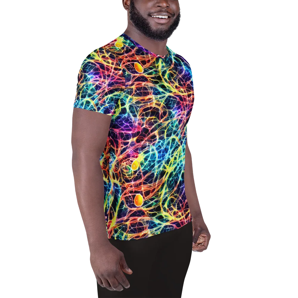 Prismatic Synapse on Men's Athletic T-Shirt — Right