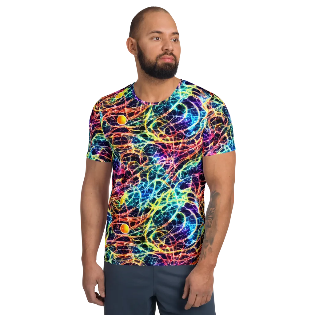 Prismatic Synapse on Men's Athletic T-Shirt — Front