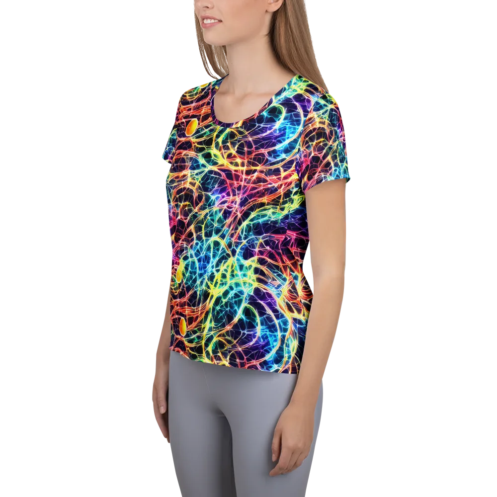 Prismatic Synapse on Women's Athletic T-Shirt — Left