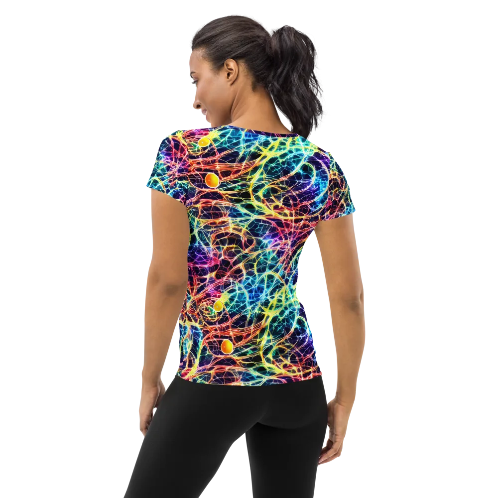 Prismatic Synapse on Women's Athletic T-Shirt — Back