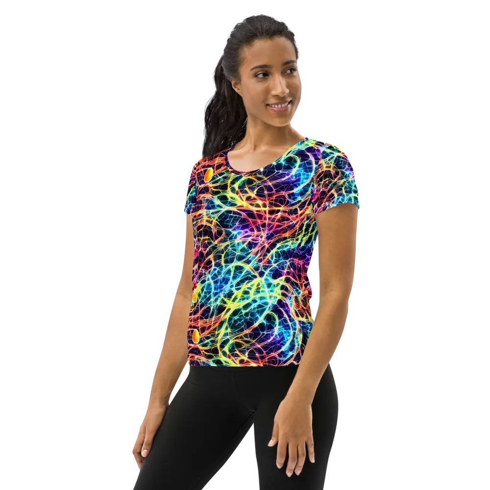 Prismatic Synapse on Women's Athletic T-Shirt — Left