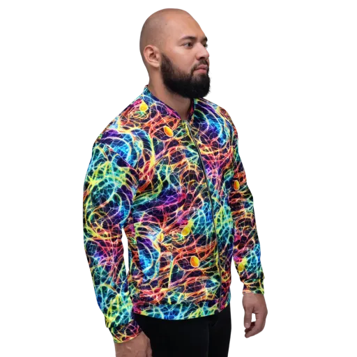 Prismatic Synapse on a Bomber Jacket