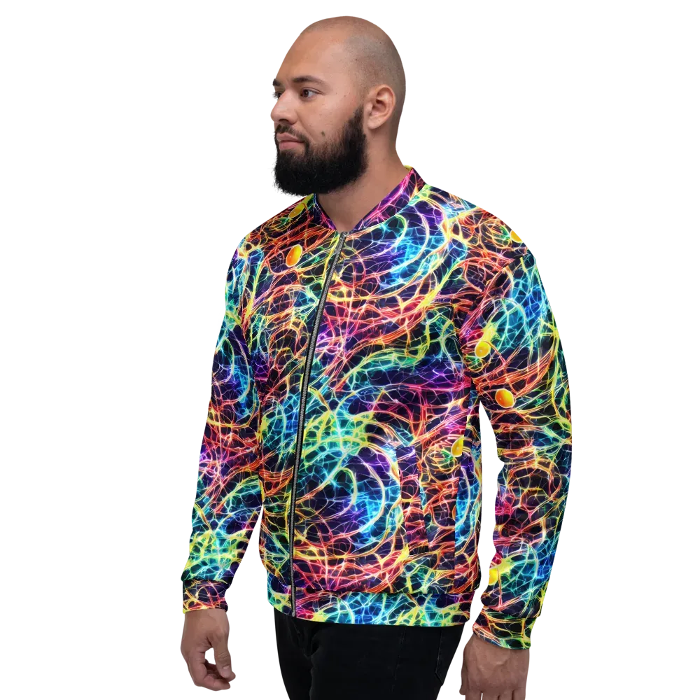 Prismatic Synapse on Bomber Jacket — Left